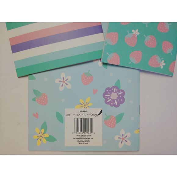 Bundle Lot of 3 Pastel Strawberry Theme JOT Journal Paperback Notepads NWOT - Picture 9 of 11